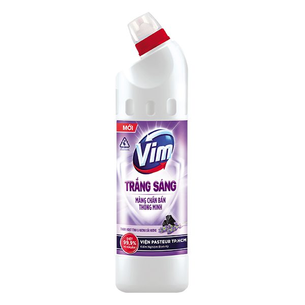 Tẩy Toilet Vim Lavender Than Hoạt Tính 870Ml