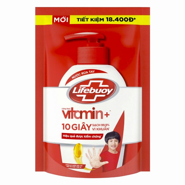 Nước Rửa Tay Lifebuoy Vitamin Bảo Vệ Vượt Trội Túi 400G
