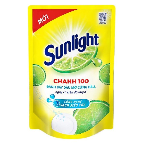Nước Rửa Chén Sunlight Chanh 100 Túi 750G