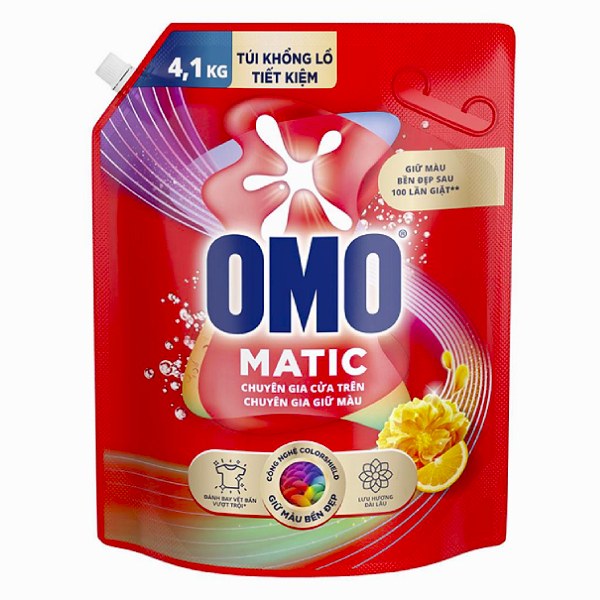 Nước Giặt Omo Matic Cửa Trên Chuyên Gia Giữ Màu Túi 4.1Kg