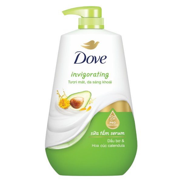 Sữa Tắm Serum Dove Dầu Bơ & Hoa Cúc Calendula 500G