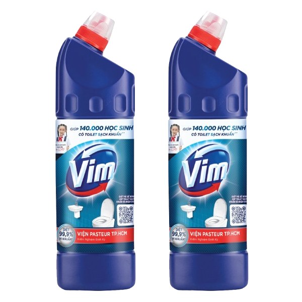 Lô 2 Tẩy Toilet Vim Xanh Biển 880Ml