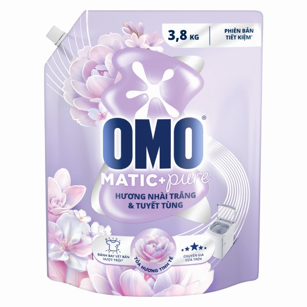 Nước Giặt Omo Cửa Trên Tinh Hoa Nhài Trắng Túi 3.8Kg