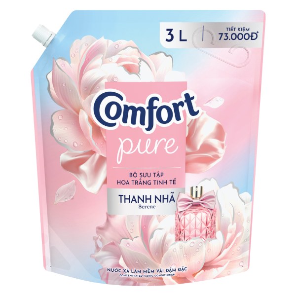Nước Xả Vải Comfort Hoa Trắng Thanh Nhã Túi 3L
