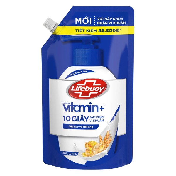 Nước Rửa Tay Lifebuoy Sữa Gạo Mật Ong Túi 1Kg
