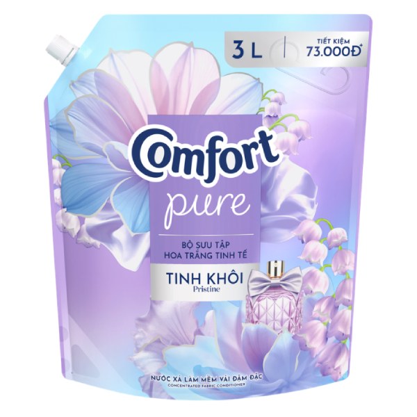 Nước Xả Vải Comfort Hoa Trắng Tinh Khôi Túi 3.1L
