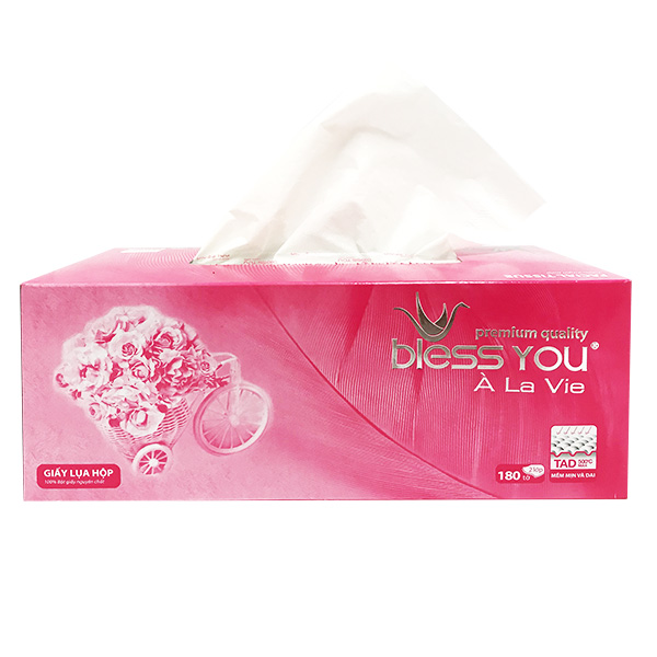 Khăn Giấy Bless You À La Vie Hộp 180 Tờ