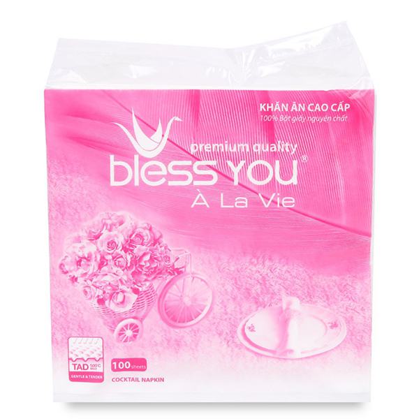 Khăn Giấy Bless You À La Vie 33*33Cm 100 Tờ