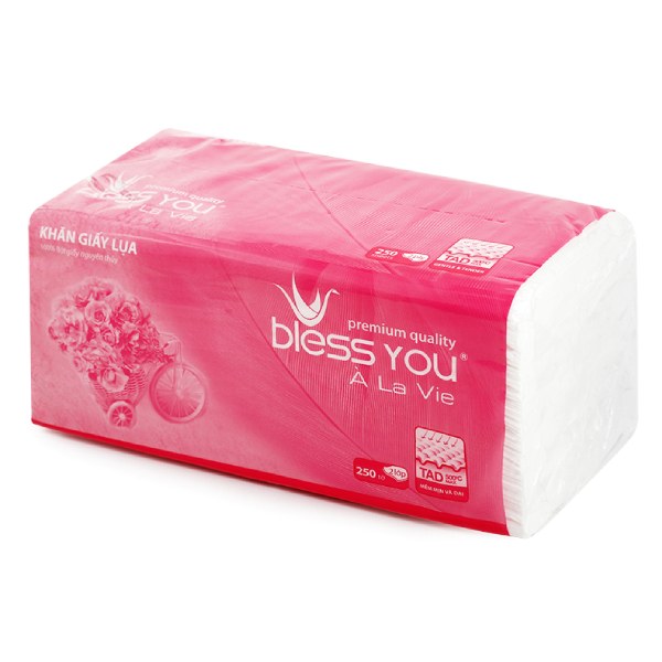 Khăn Giấy Rút Bless You À La Vie Gói 250 Tờ