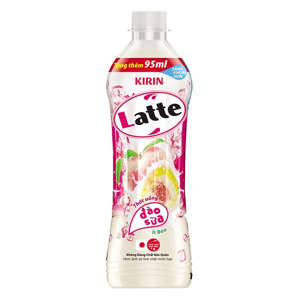 Nước Trái Cây Kirin Latte Đào 440Ml
