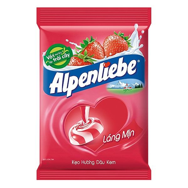 Kẹo Cứng Alpenliebe Hương Dâu Kem Túi 304.5G