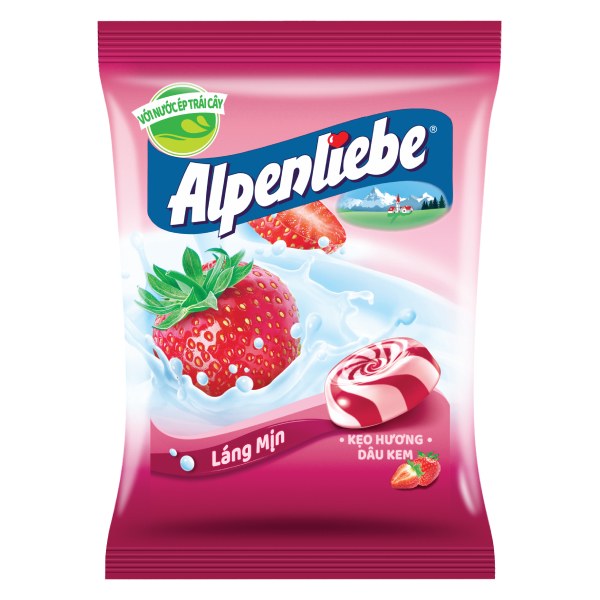 Kẹo Cứng Alpenliebe Hương Dâu Kem Túi 304.5G
