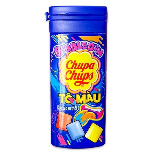 Kẹo Cao Su Thổi Chupa Chups Bubble Gum Tô Màu Hũ 27G