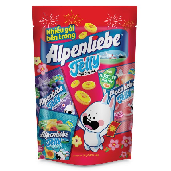Kẹo Dẻo Alpenliebe Hỗn Hợp Hương Trái Cây Túi 168G