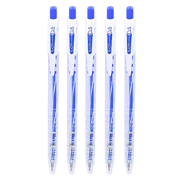 Vỉ 5 Bút Bi Thiên Long TL079 Màu Xanh