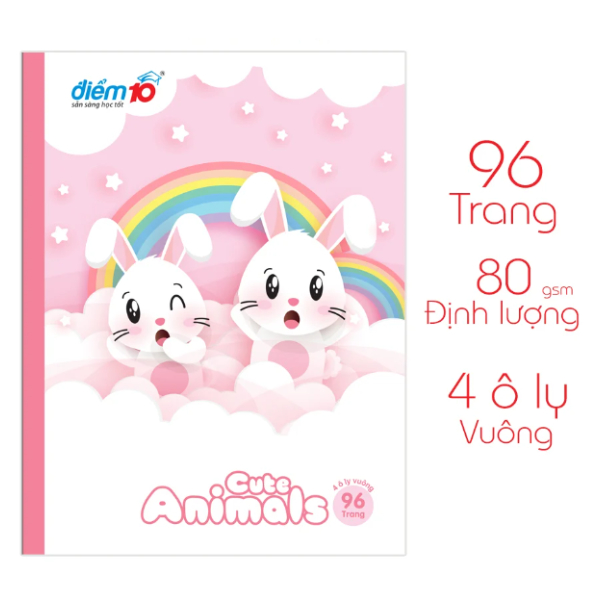Tập Học Sinh Thiên Long Điểm 10 TP-NB053 4 Ô Ly Vuông 96 Trang