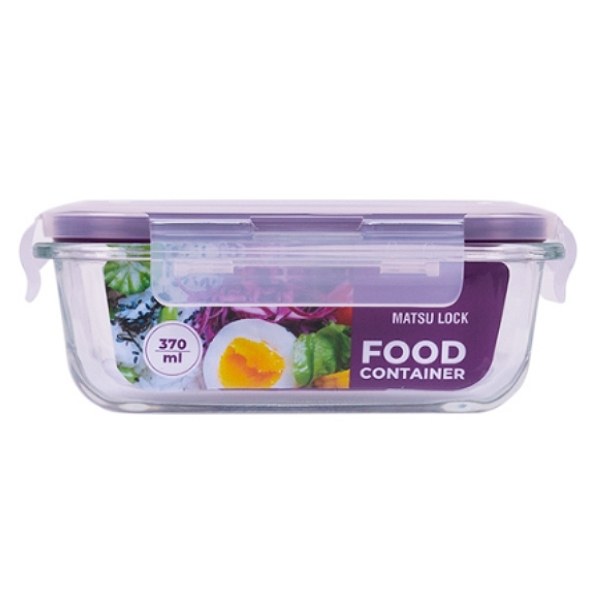 Hộp Thủy Tinh Matsu Lock Chữ Nhật 370Ml