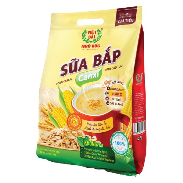 Ngũ Cốc Sữa Bắp Canxi Việt Đài 600G