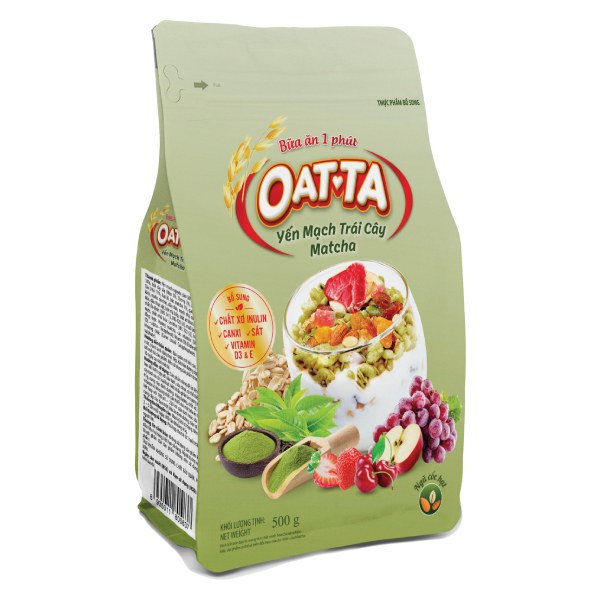 Ngũ Cốc Yến Mạch Oatta Trái Cây Matcha Gói 500G