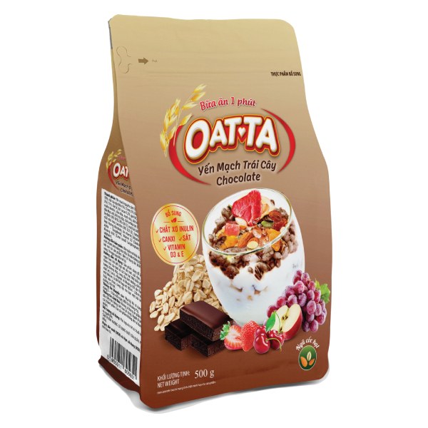 Ngũ Cốc Yến Mạch Oatta Trái Cây Socola Gói 500G