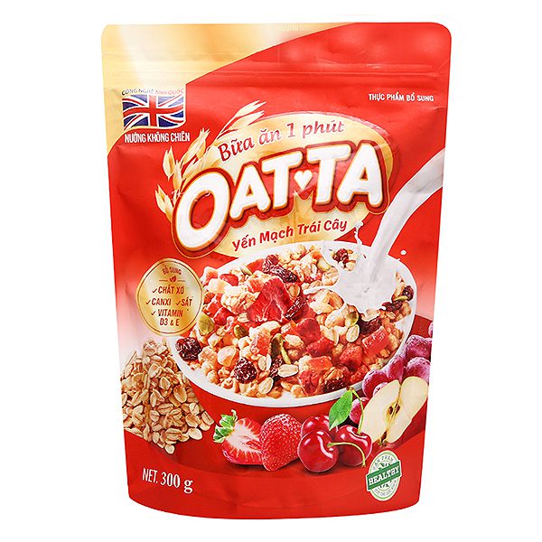 Ngũ Cốc Yến Mạch Oatta Trái Cây Túi 300G