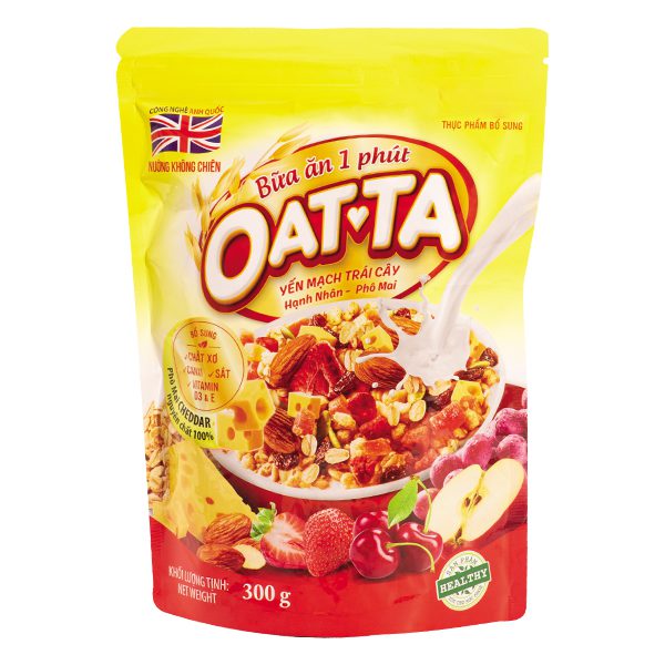 Ngũ Cốc Yến Mạch Oatta Hạnh Nhân Phô Mai 300G 