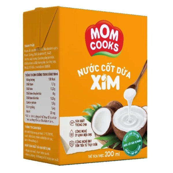 Nước Cốt Dừa Xim Mom Cooks Hộp 200Ml