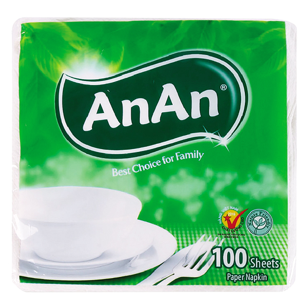 Khăn Giấy Ăn An An 100 Tờ