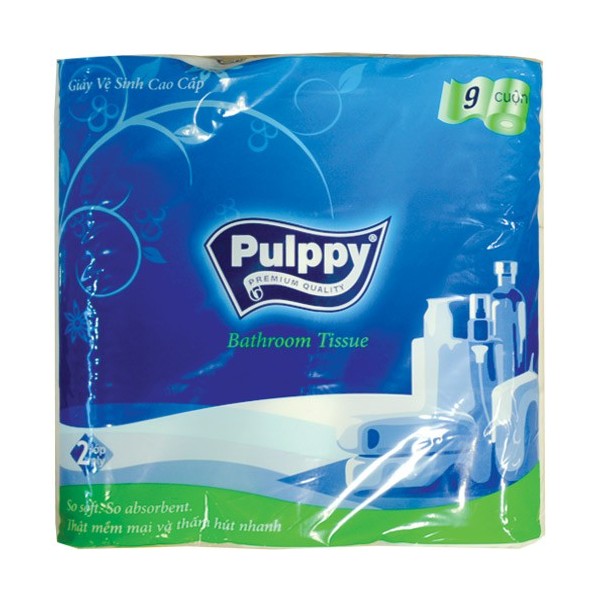 Lốc 9 Cuộn Giấy Lụa Pulppy