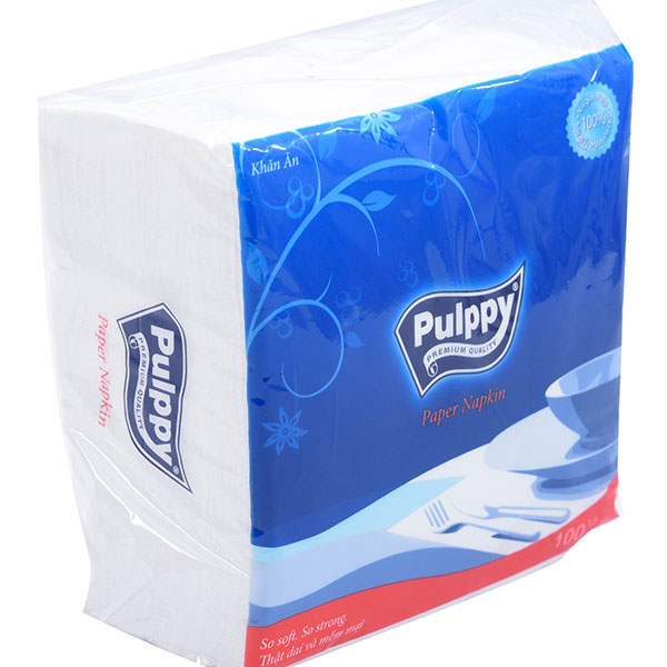 Khăn Giấy Ăn Pulppy Paper Napkin 100 Tờ