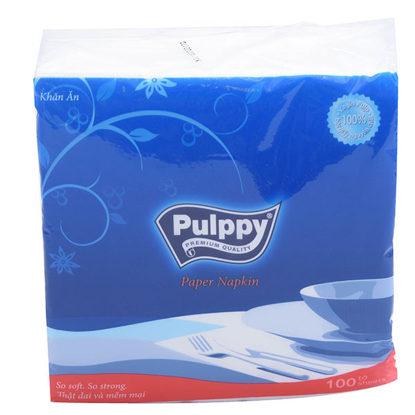 Khăn Giấy Ăn Pulppy Paper Napkin 100 Tờ