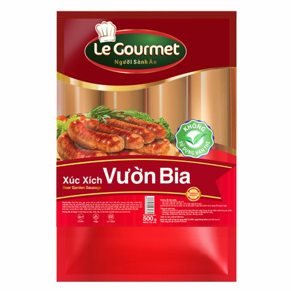 Xúc Xích Le Gourmet Vườn Bia 10Cm Gói 500G