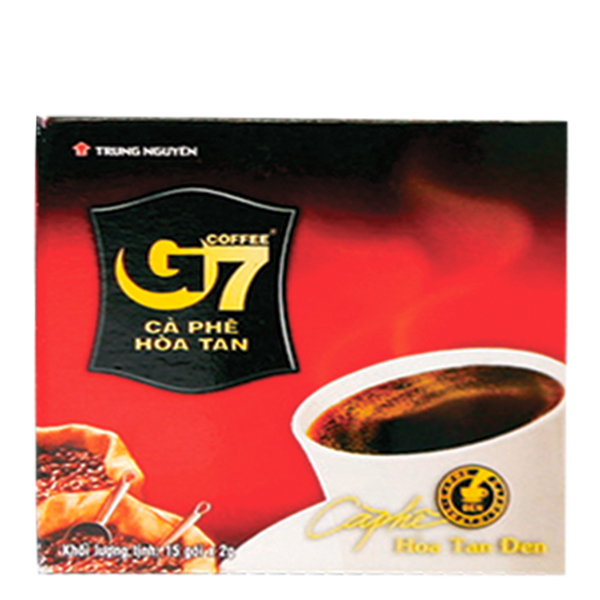 Cà Phê G7 Hòa Tan Đen Hộp 2G*15 Gói