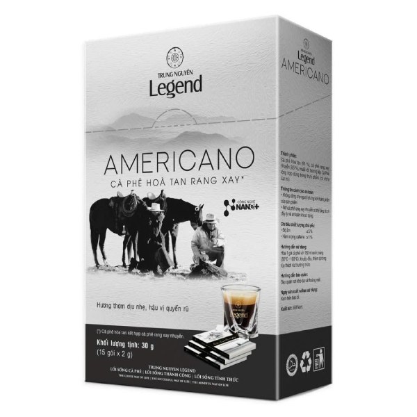 Cà Phê Trung Nguyên Legend Americano Hộp 15 Gói 2G