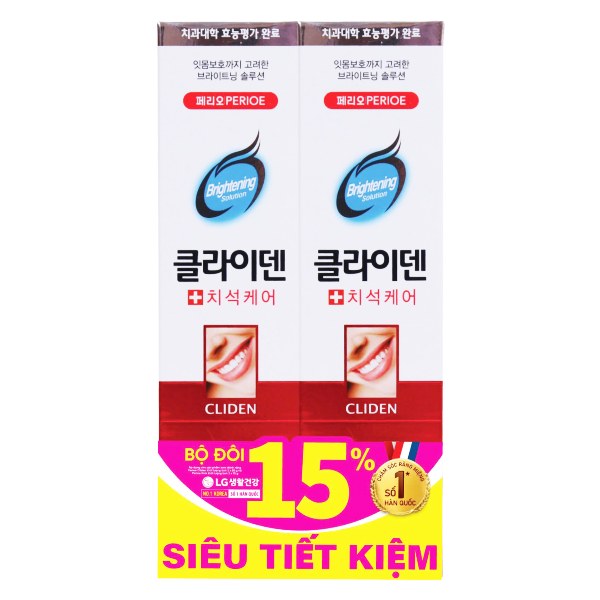 Lô 2 Kem Đánh Răng Perioe Cliden Ngừa Mảng Bám 120G