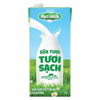 Sữa Tươi Tiệt Trùng Nutimilk Tươi Sạch Có Đường 1L