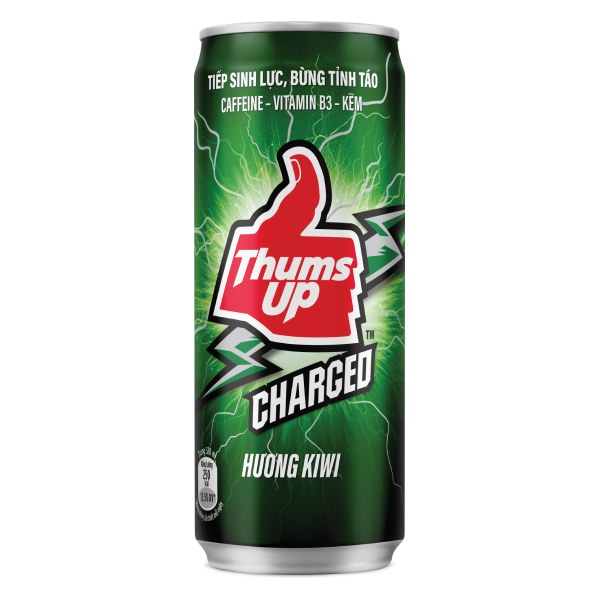 Nước Tăng Lực Thums Up Hương Kiwi Lon 320Ml