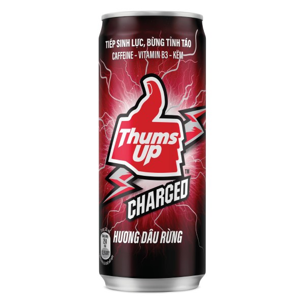 Nước Tăng Lực Thums Up Hương Dâu Rừng Lon 320Ml