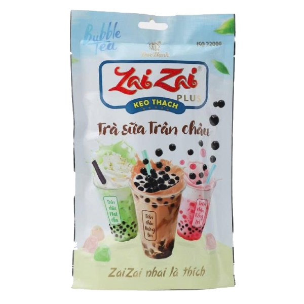 Thạch Rau Câu Zai Zai Plus Trà Sữa Trân Châu Túi 320G