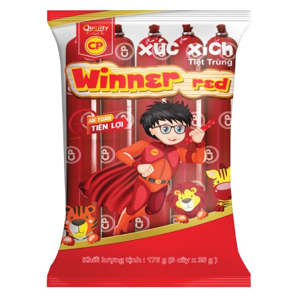 Xúc Xích Tiệt Trùng CP Winner Red 5 Cây*35G