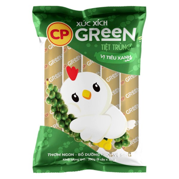 Xúc Xích Tiệt Trùng CP Green Tiêu Xanh 175G
