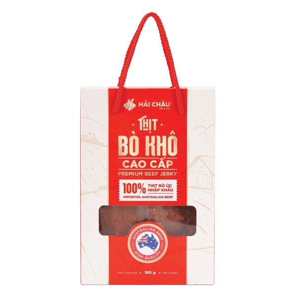 Khô Bò Miếng Hải Châu Hộp 180G