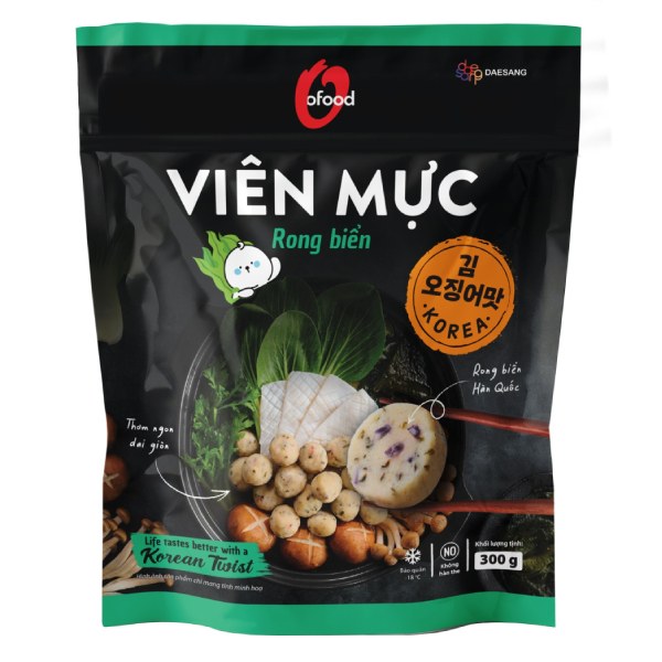 Viên Mực Rong Biển O'Food Gói 300G