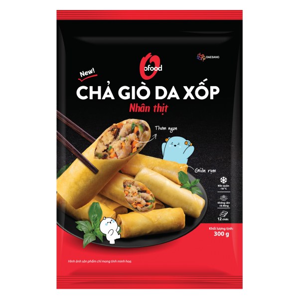 (Only Emartmall) Chả Giò Xốp O'food Đức Việt Nhân Thịt Gói 300G