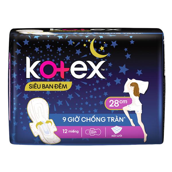Băng Vệ Sinh Kotex Ban Đêm 12Miếng*28Cm