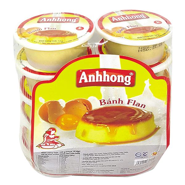 Lốc 10 Hũ Bánh Flan Ánh Hồng 54G