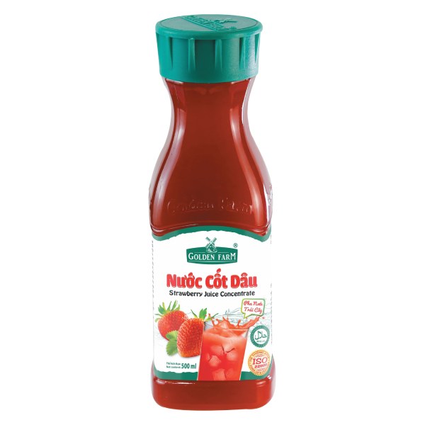 Nước Cốt Golden Farm Dâu Chai 500Ml