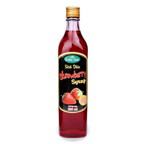 Siro Golden Farm Dâu 520Ml