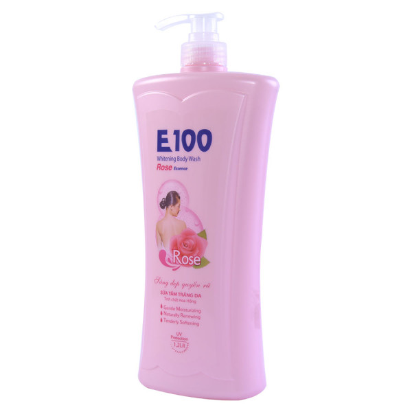 Sữa Tắm E100 Trắng Da Hoa Hồng 1.2Kg