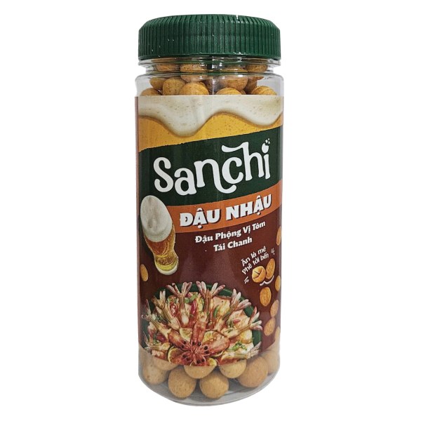Đậu Phộng Sanchi Tôm Tái Chanh Hũ 210G